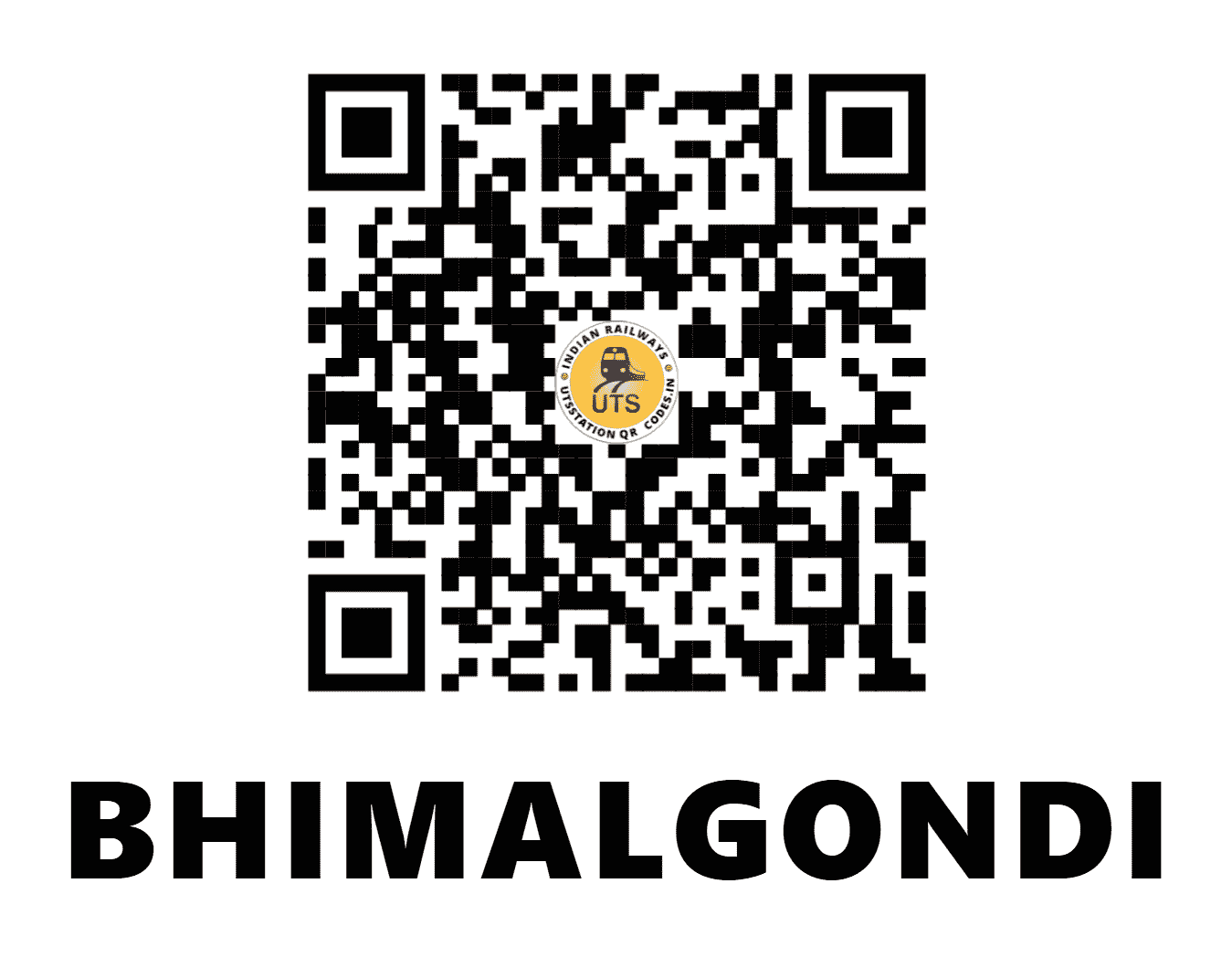UTS QR Code for BHIMALGONDI - BMC (SB - MADHYA PRADESH)